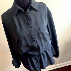 Black button up blouse